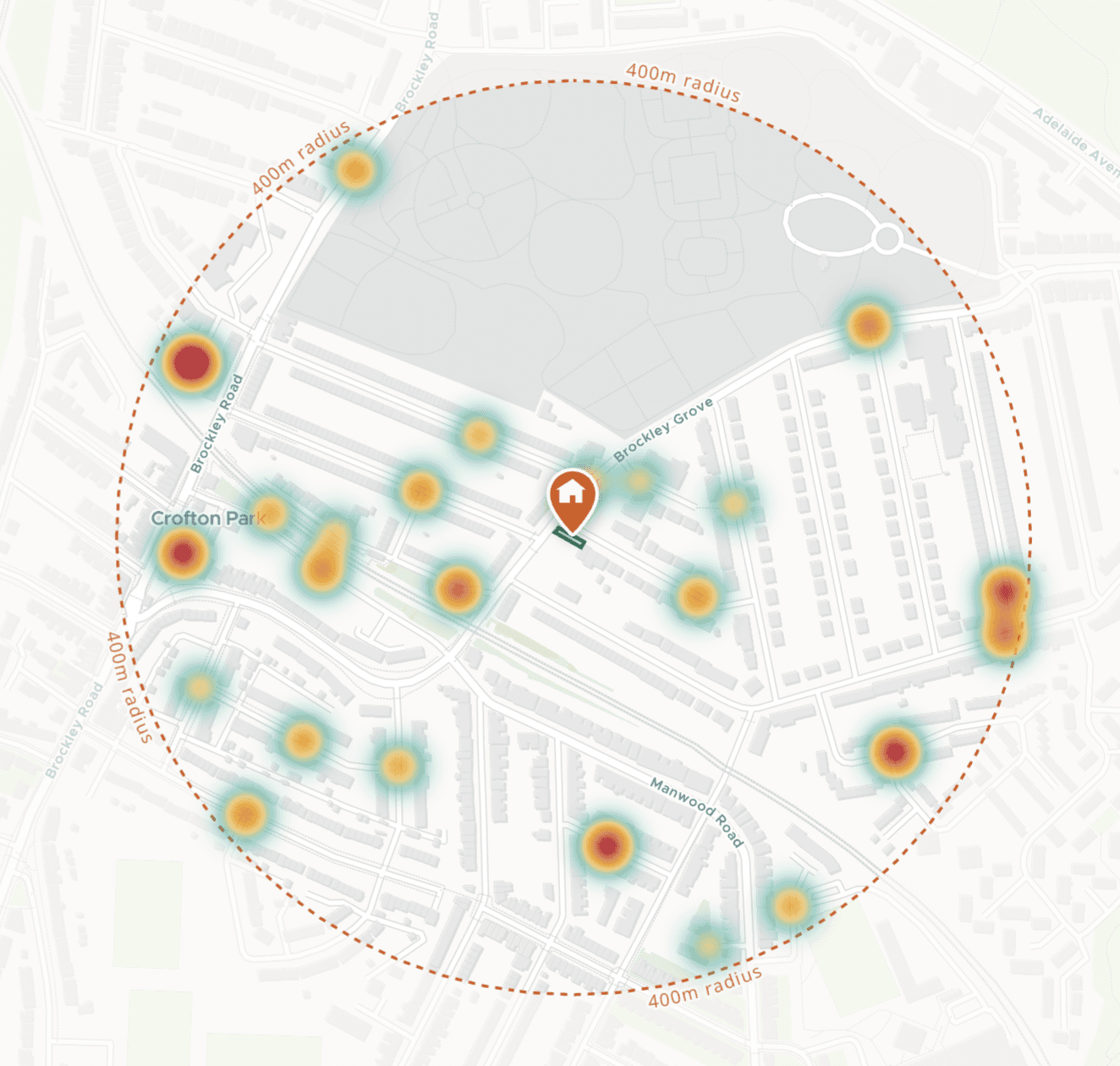 Area & safety, inside a Housometer report
