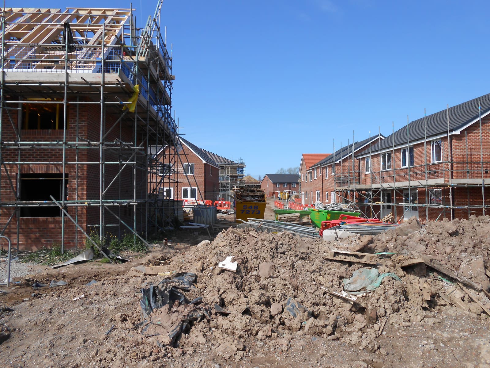 New homes being built on an estate in England
